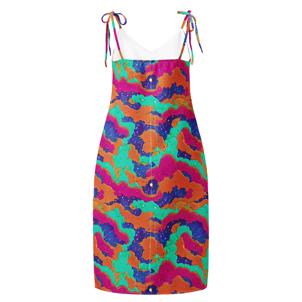 Arcade Ocean on Slip Dress — Back
