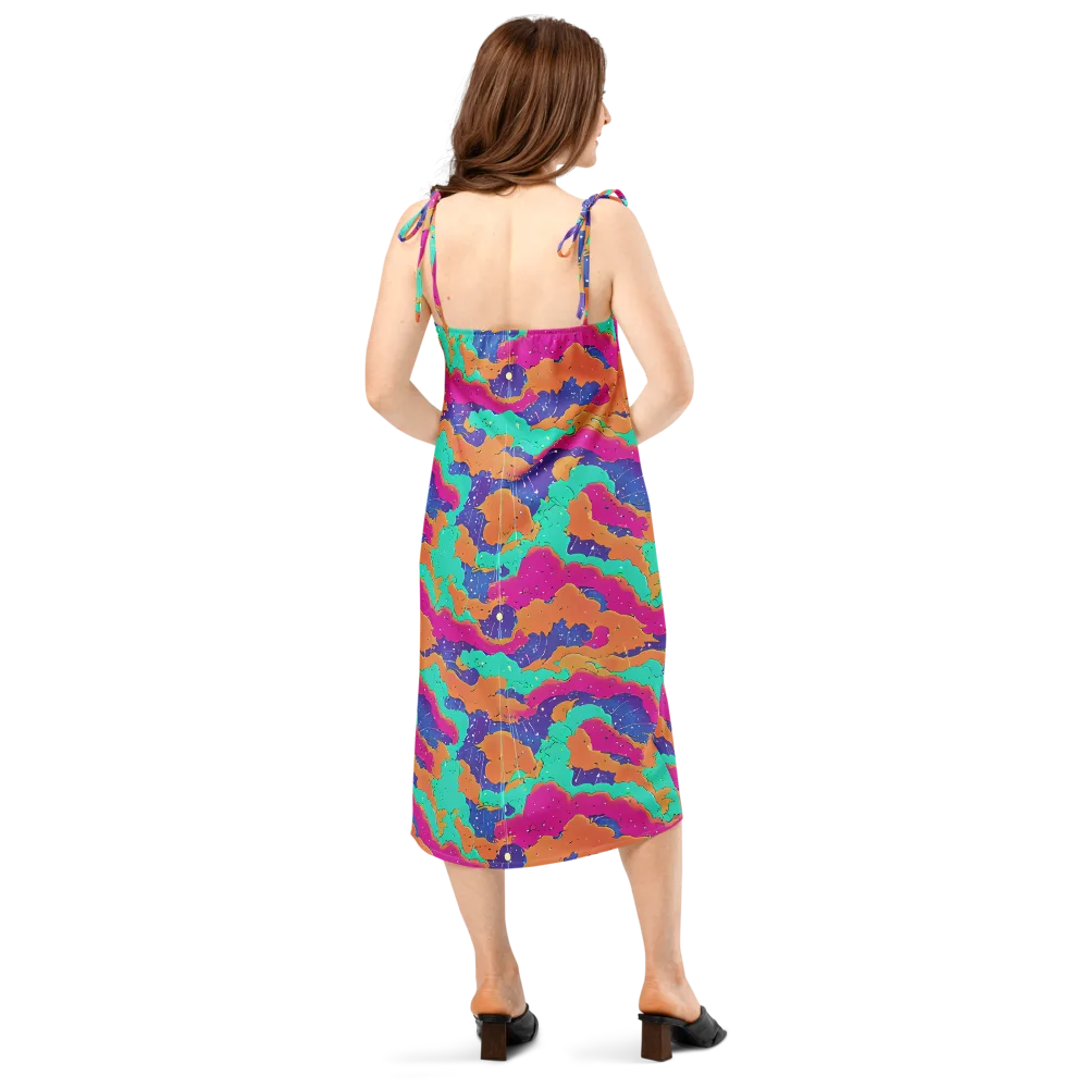 Arcade Ocean on Slip Dress — Back