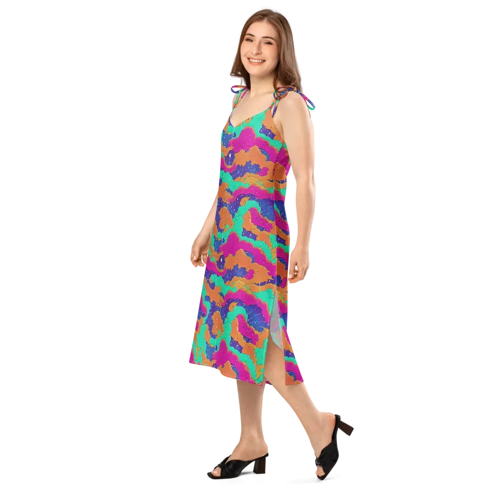 Arcade Ocean on Slip Dress — Left Front