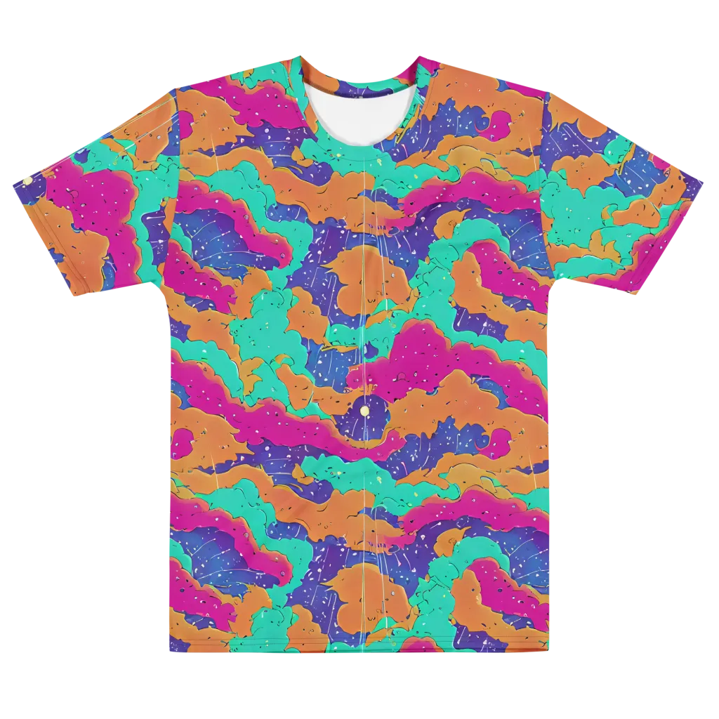 Arcade Ocean on Men's Cotton Crew Neck T-Shirt — Front