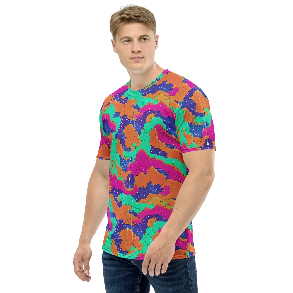 Arcade Ocean on Men's Crew Neck T-Shirt — Left