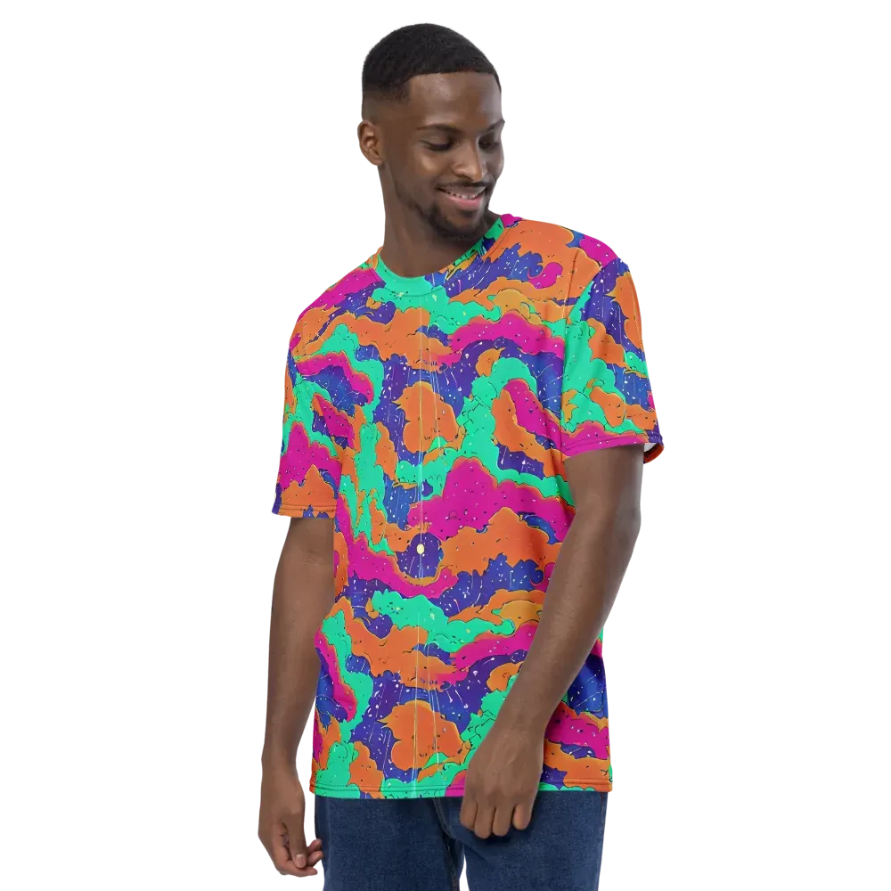 Arcade Ocean on Men's Crew Neck T-Shirt — Left