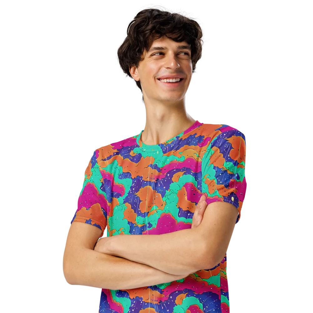 Arcade Ocean on Men's Crew Neck T-Shirt — Left Front