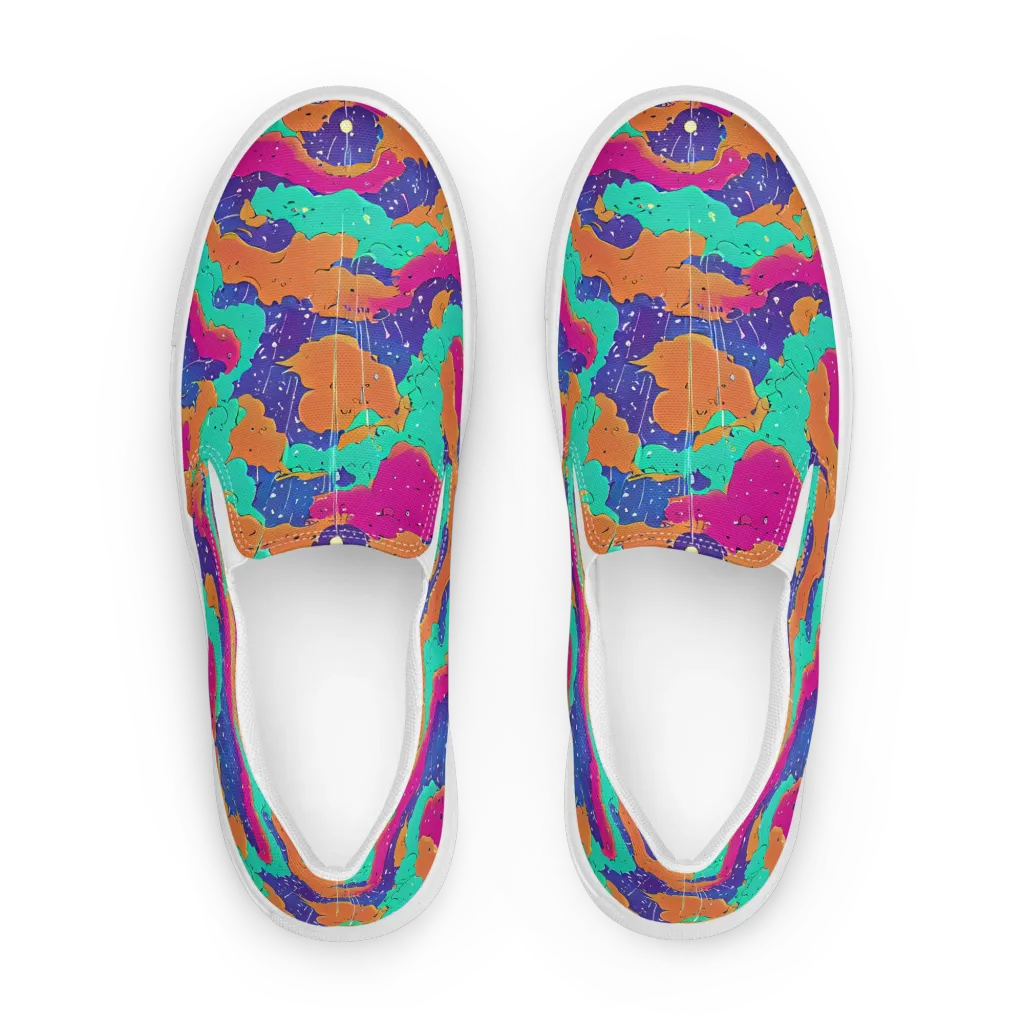 Arcade Ocean on Men's Slip-On Canvas Shoes — Front