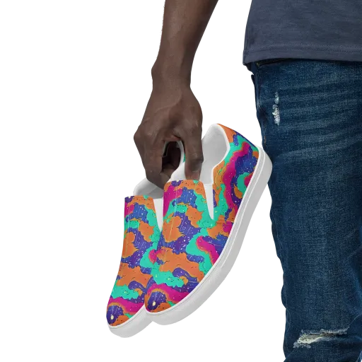 Arcade Ocean on a Men's Slip-On Canvas Shoes