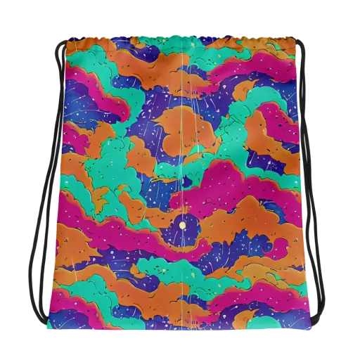 Arcade Ocean on a Drawstring Bag