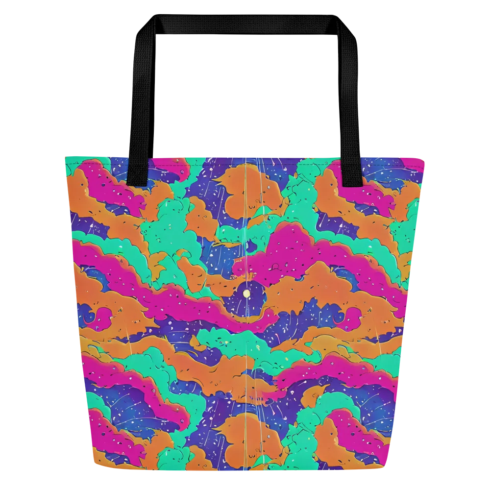 Arcade Ocean on Large Tote Bag W/ Pocket — Front