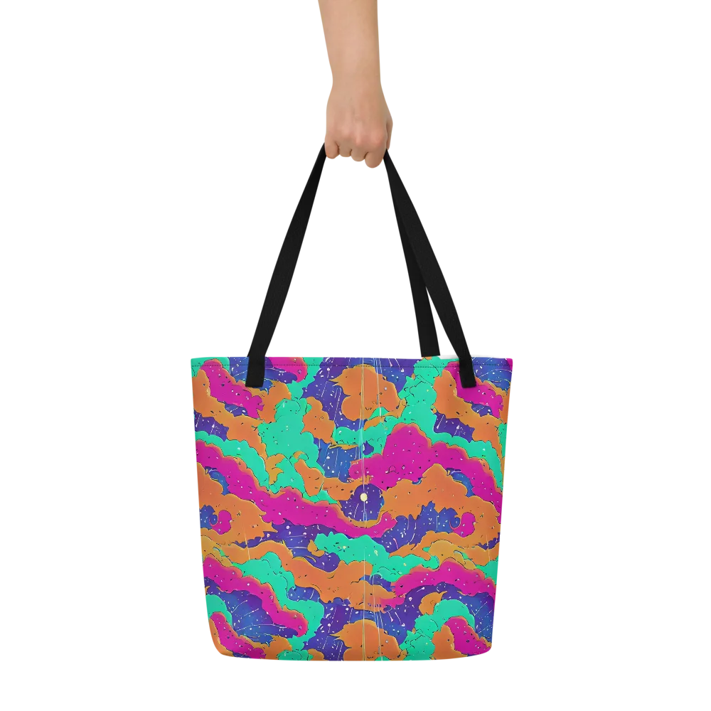 Arcade Ocean on Large Tote Bag W/ Pocket — Front