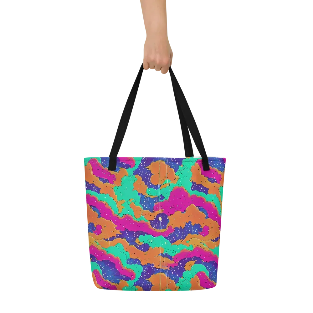 Arcade Ocean on Large Tote Bag W/ Pocket — Front