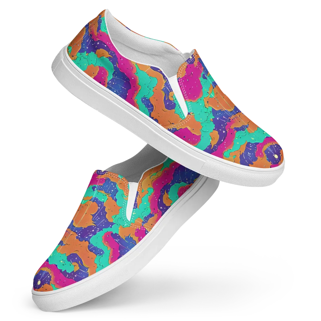Arcade Ocean on Women's Slip-On Canvas Shoes — Front