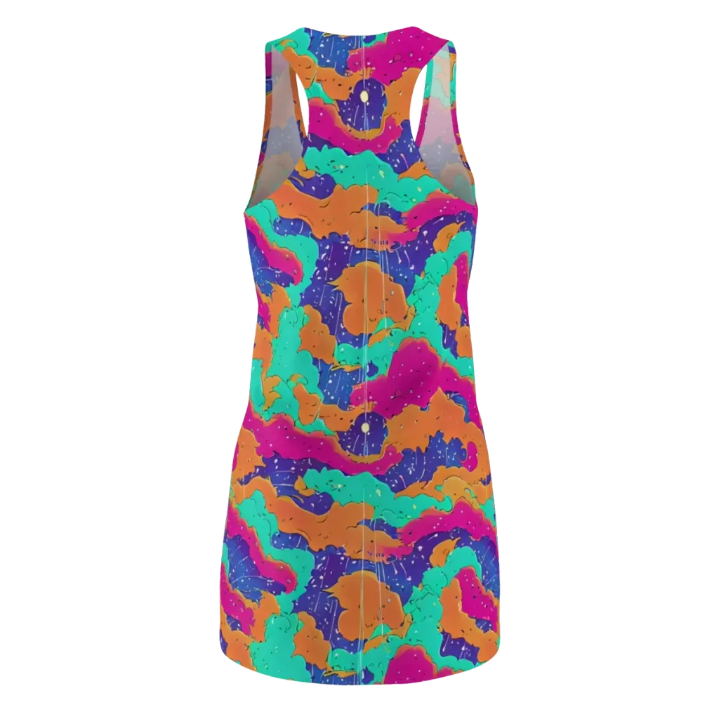 Arcade Ocean on Racerback Dress — Back