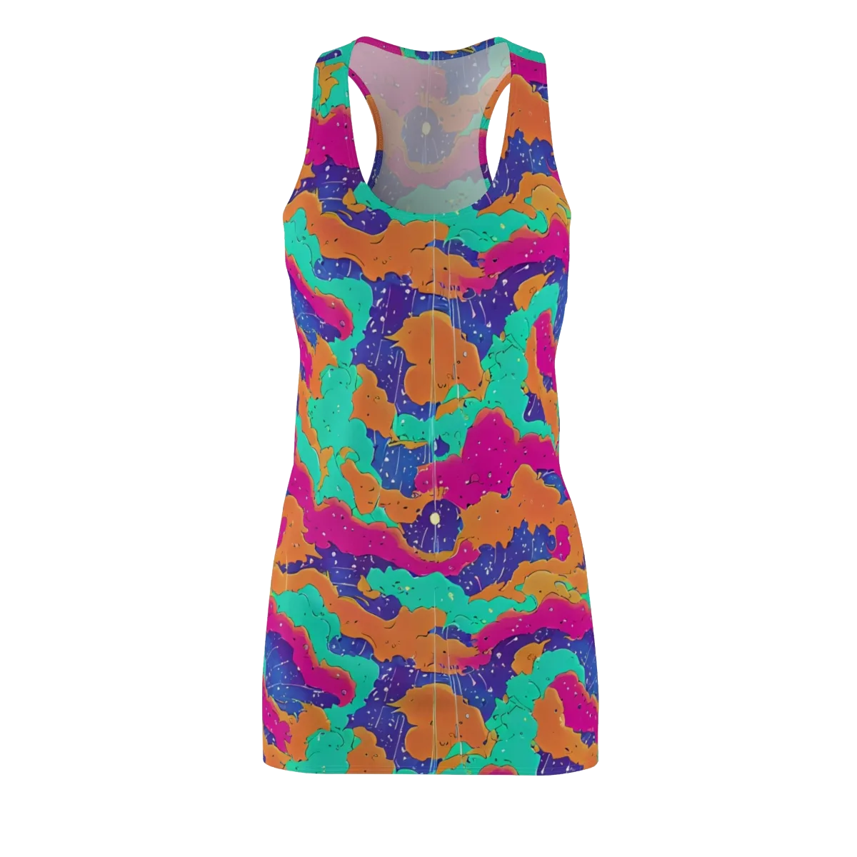 Arcade Ocean on Racerback Dress — Front