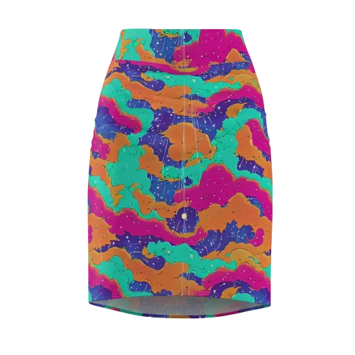 Arcade Ocean on a Pencil Skirt
