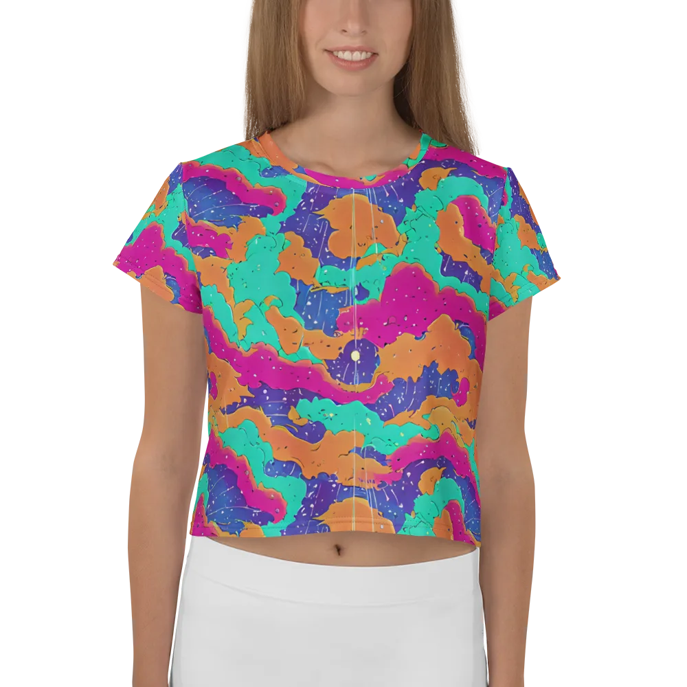 Arcade Ocean on Crop Tee — Front