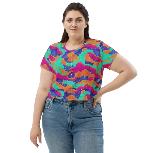 Arcade Ocean on a Crop Tee