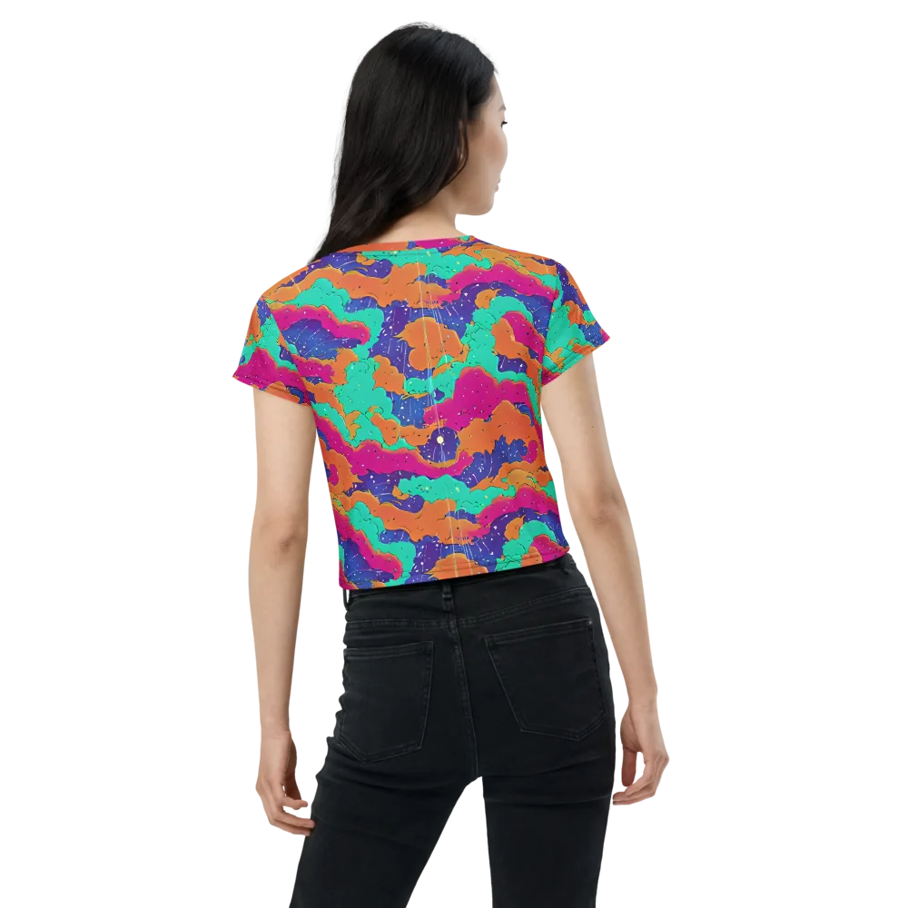 Arcade Ocean on Crop Tee — Back