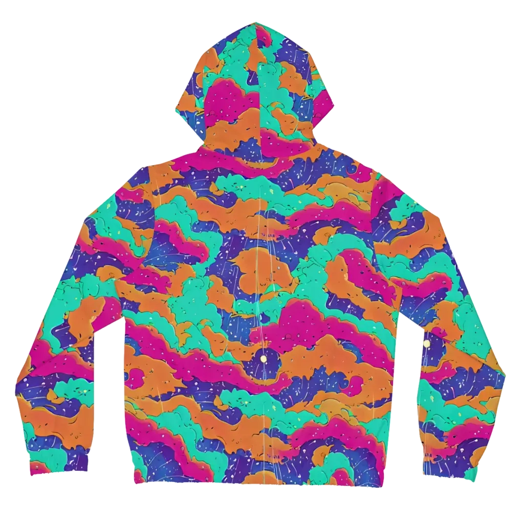Arcade Ocean on Women's Full-Zip Hoodie — Back