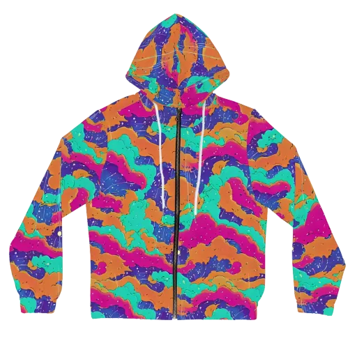 Arcade Ocean on a Women's Full-Zip Hoodie