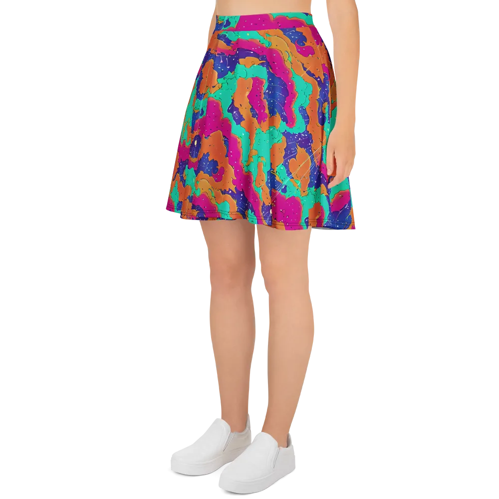 Arcade Ocean on Skater Skirt — Left