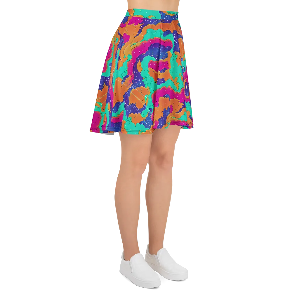 Arcade Ocean on Skater Skirt — Right