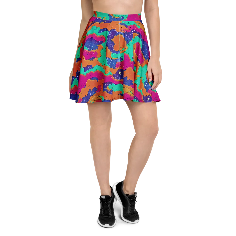 Arcade Ocean on Skater Skirt — Front