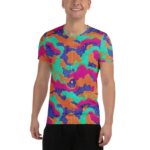 Arcade Ocean on a Men's Athletic T-Shirt