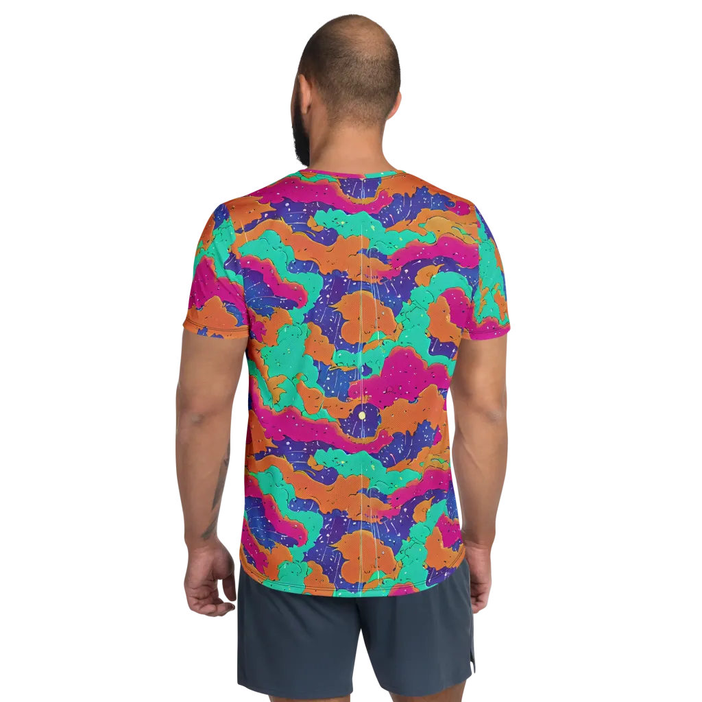 Arcade Ocean on Men's Athletic T-Shirt — Back