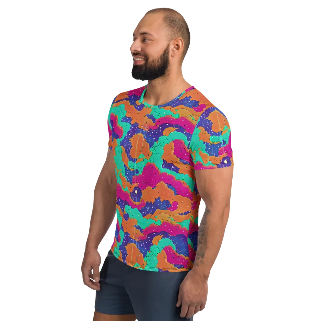 Arcade Ocean on Men's Athletic T-Shirt — Left