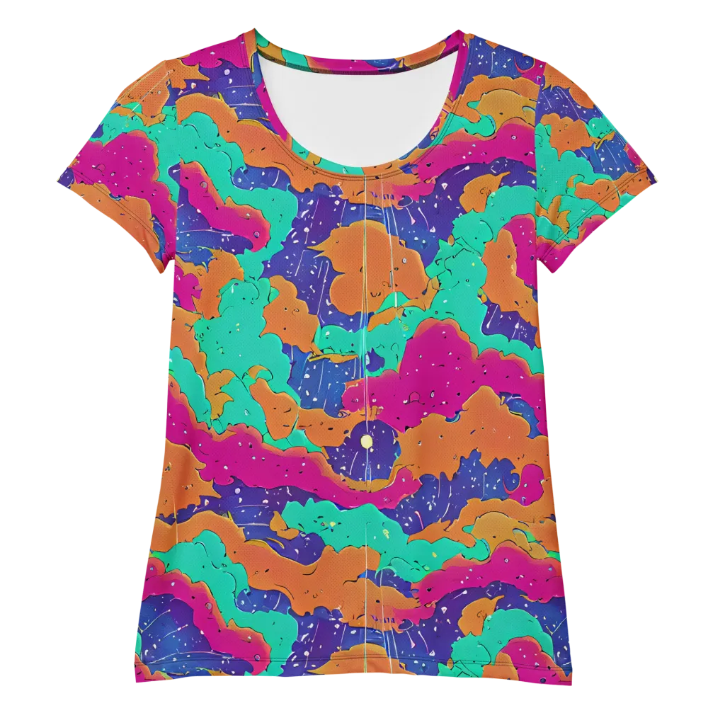 Arcade Ocean on Women's Athletic T-Shirt — Front