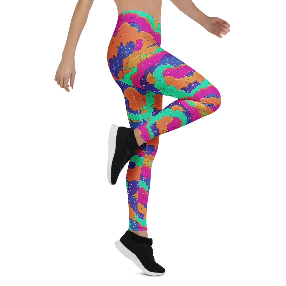 Arcade Ocean on Leggings — Right