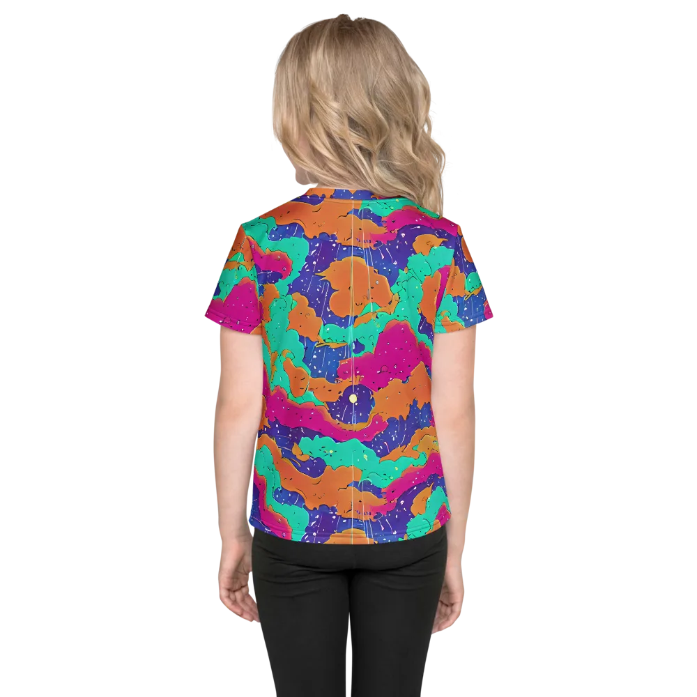 Arcade Ocean on Kids Crew Neck T-Shirt — Back