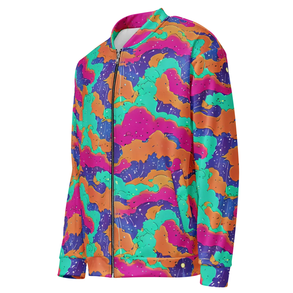 Arcade Ocean on Bomber Jacket — Left Front