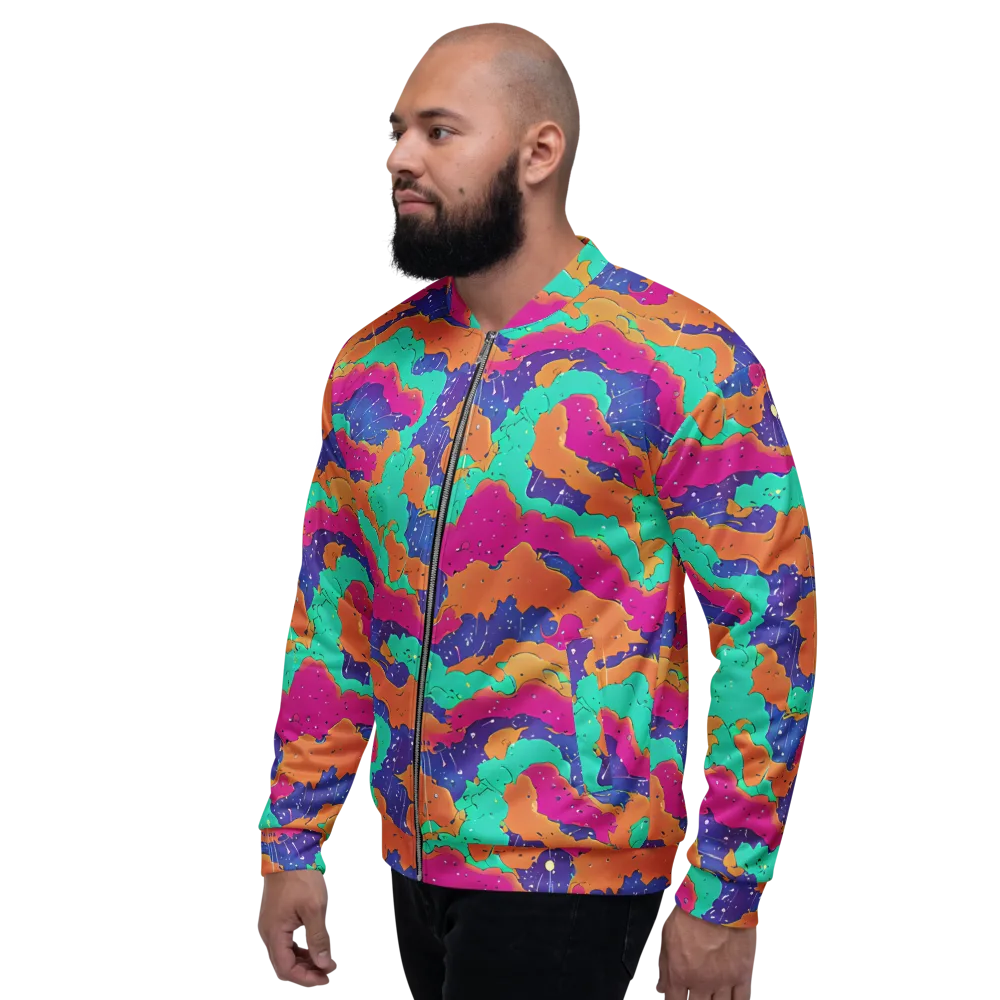 Arcade Ocean on Bomber Jacket — Left