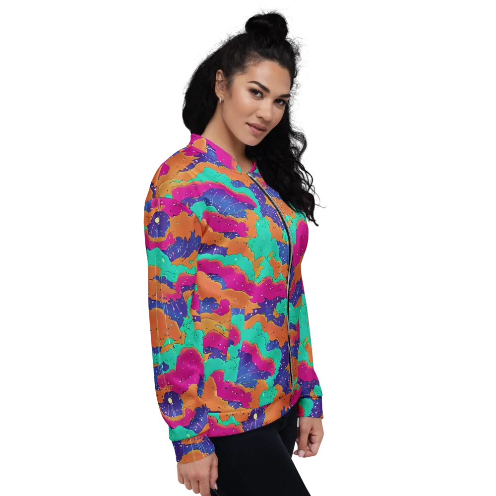 Arcade Ocean on Bomber Jacket — Right