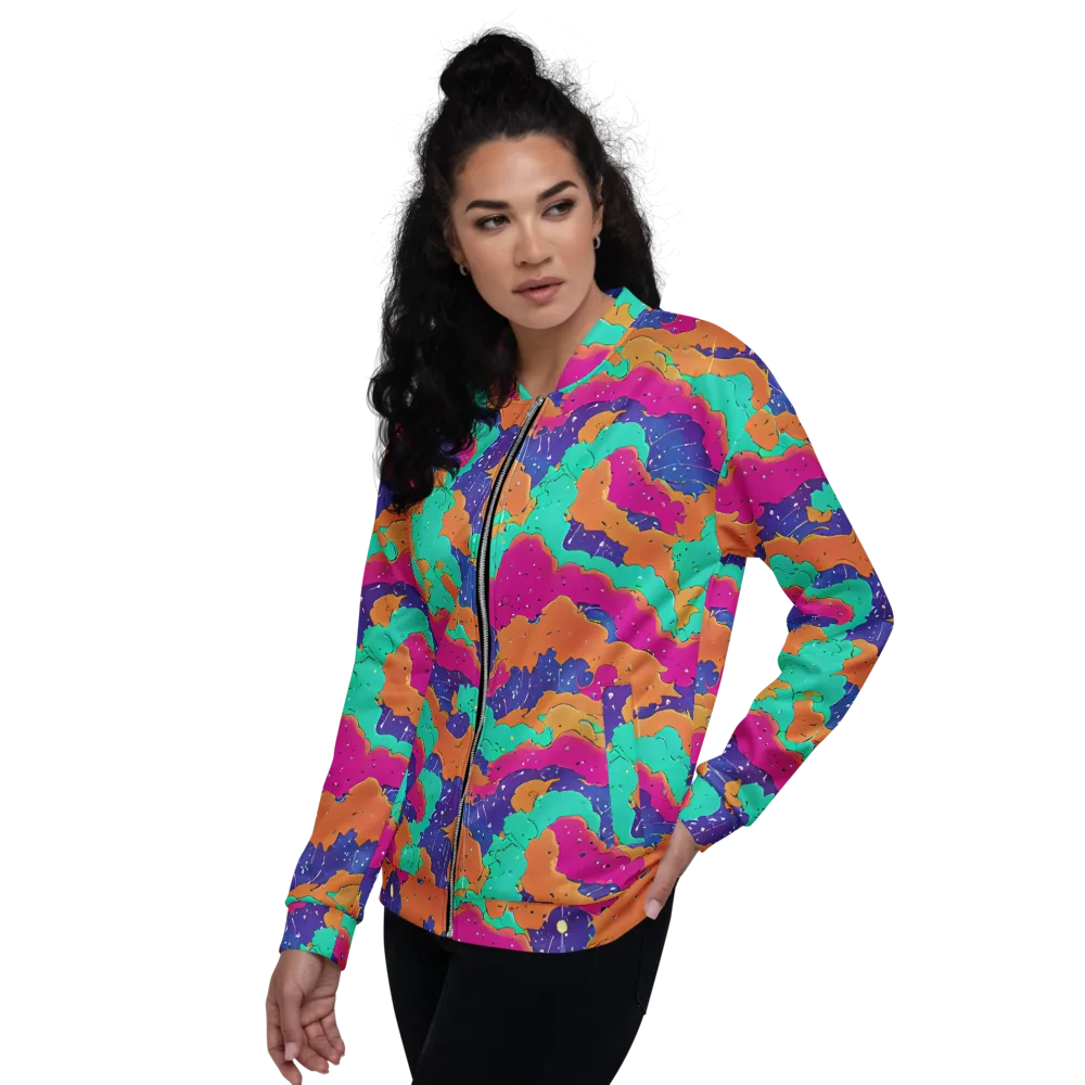 Arcade Ocean on Bomber Jacket — Left