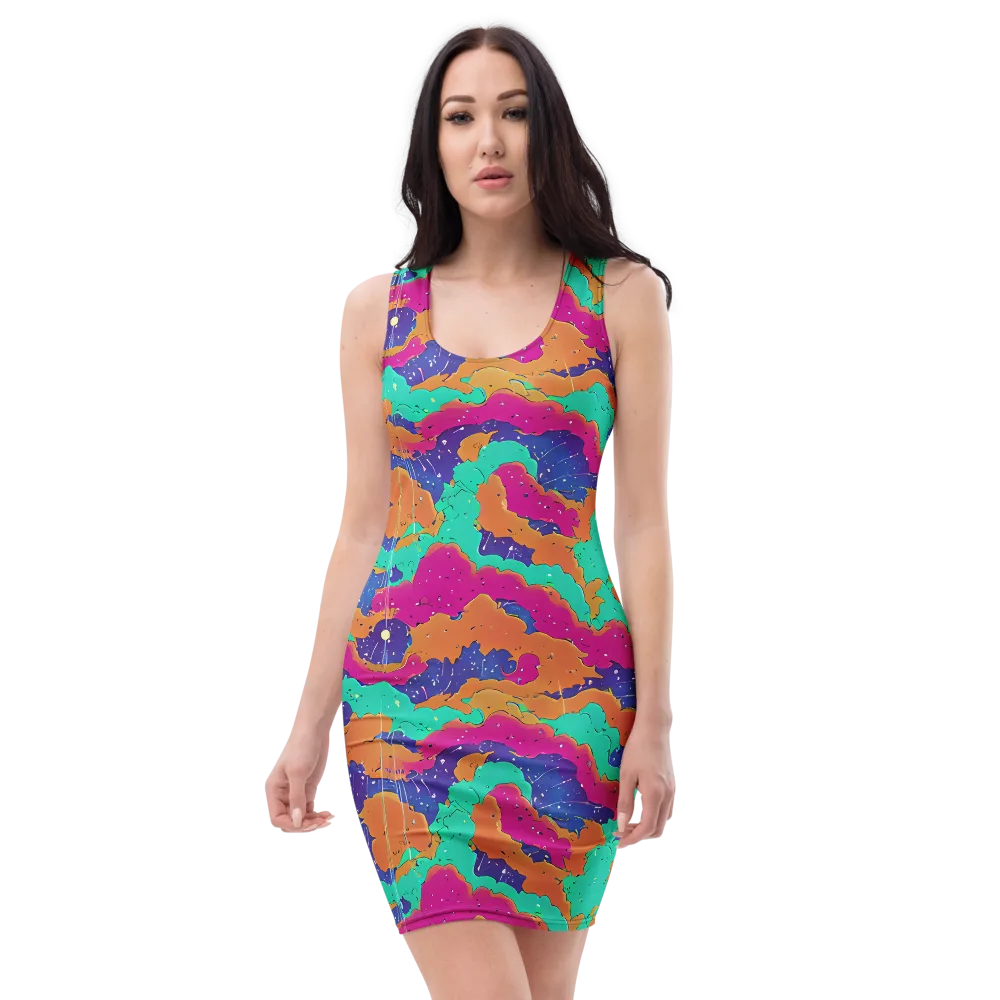 Arcade Ocean on Bodycon Dress — Front