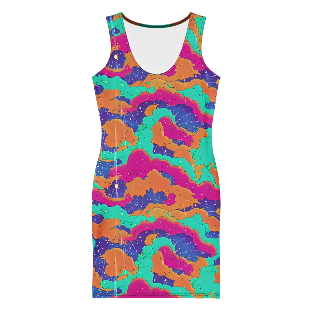 Arcade Ocean on Bodycon Dress — Front