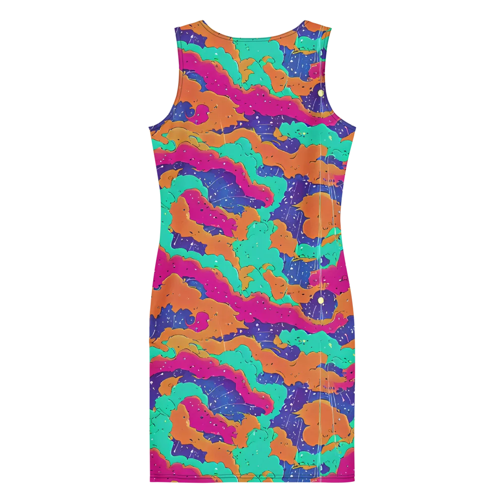 Arcade Ocean on Bodycon Dress — Back