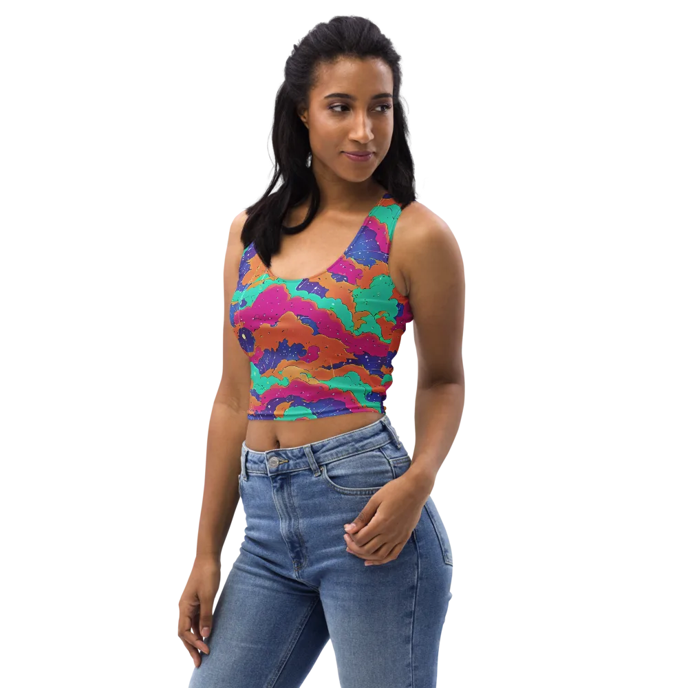 Arcade Ocean on Crop Top — Left Front