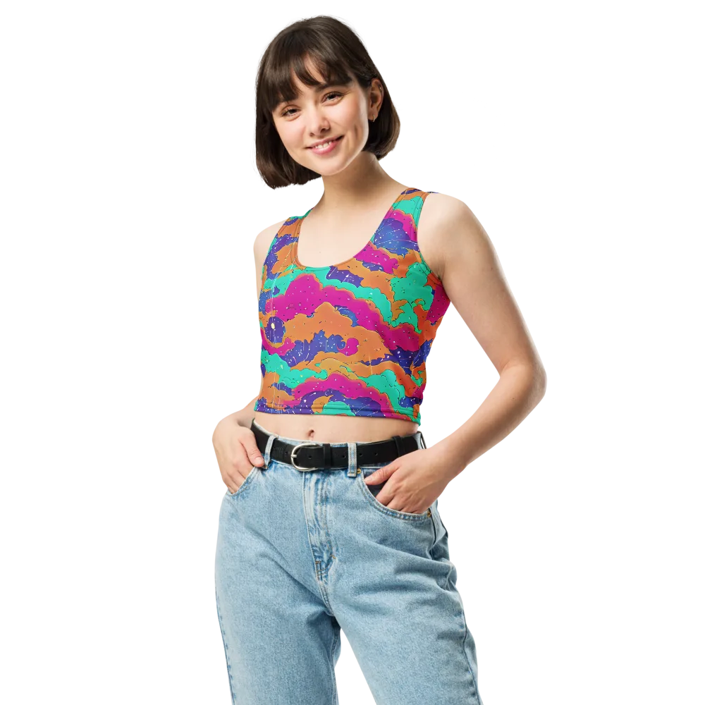 Arcade Ocean on Crop Top — Front