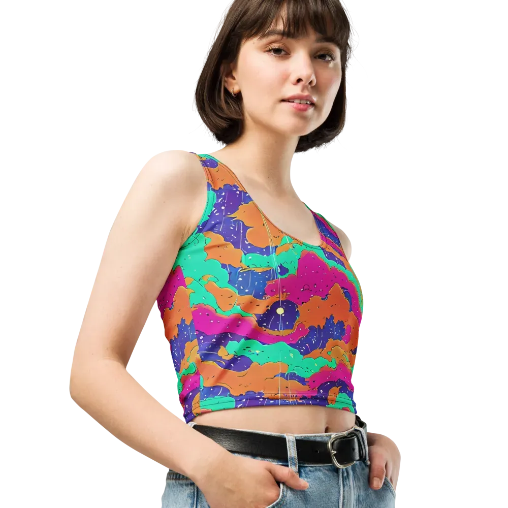 Arcade Ocean on Crop Top — Right Front