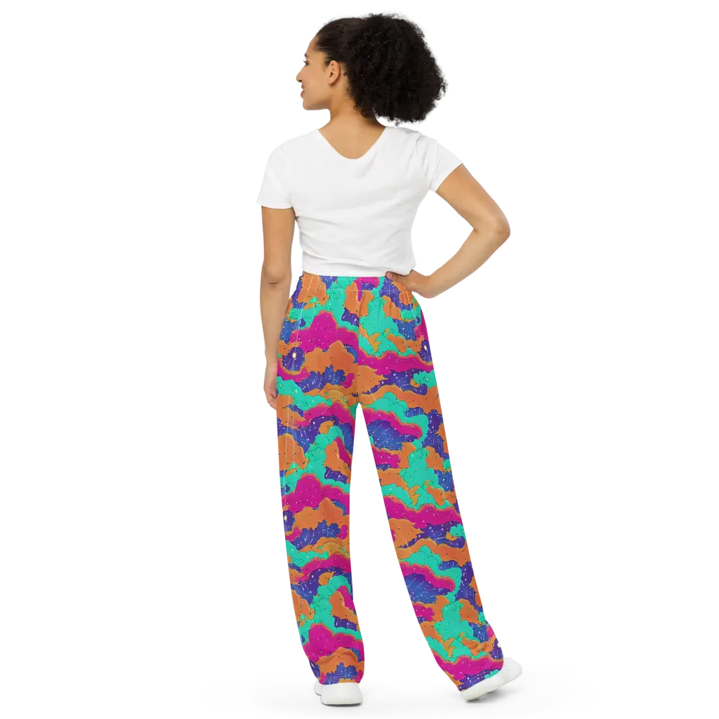 Arcade Ocean on Wide-Leg Pants — Back