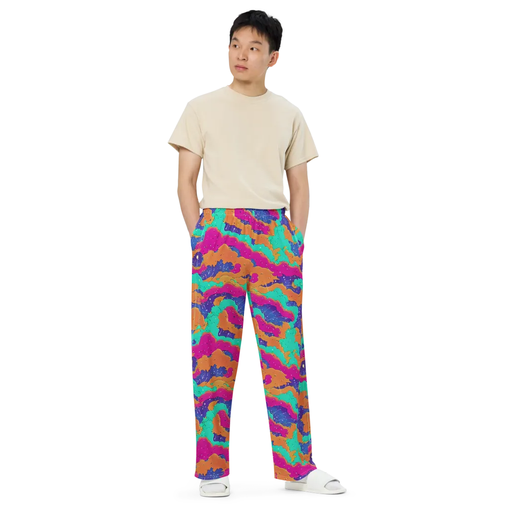 Arcade Ocean on Wide-Leg Pants — Front
