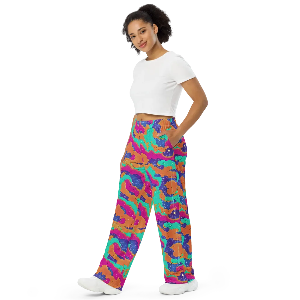 Arcade Ocean on Wide-Leg Pants — Left Front