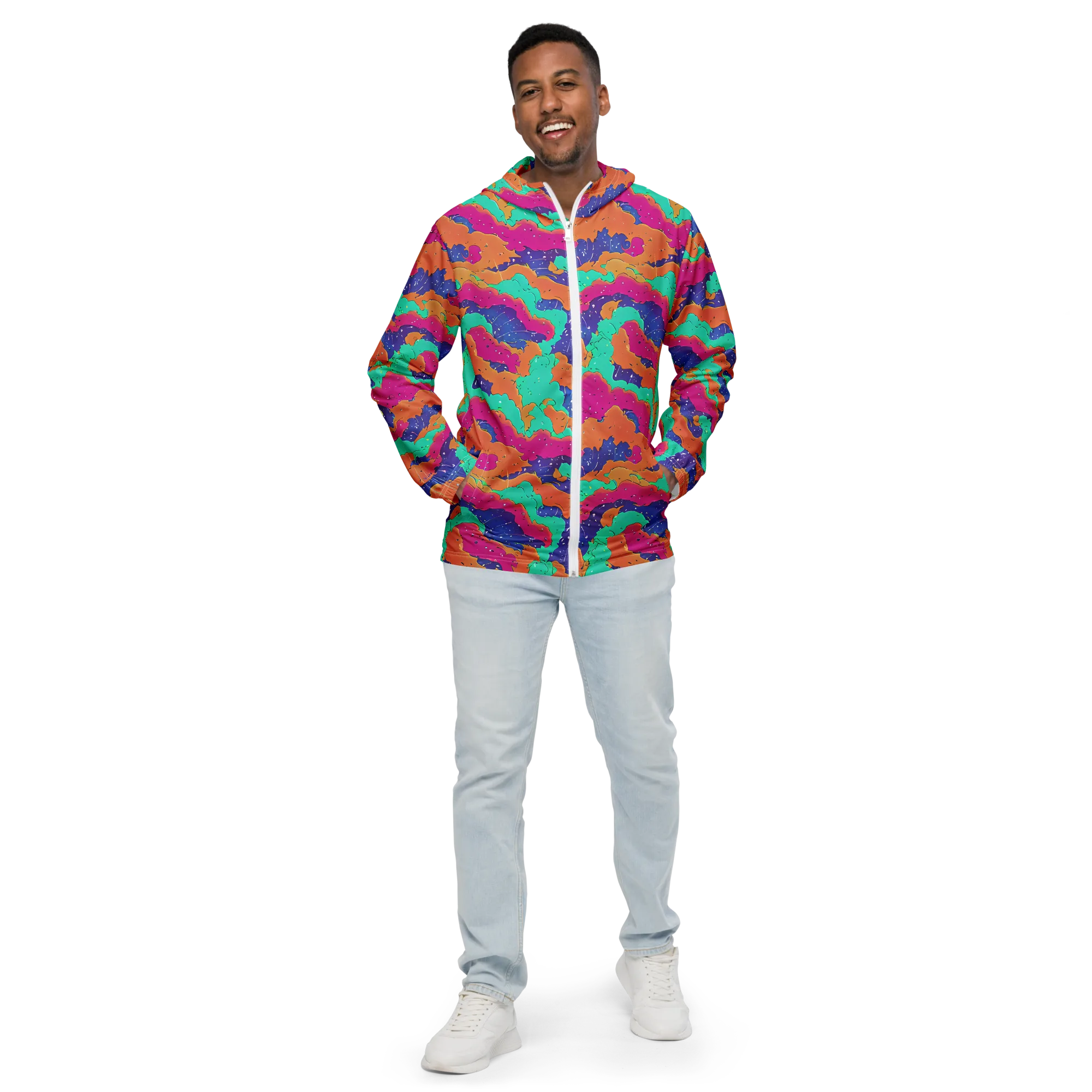 Arcade Ocean on Men's Windbreaker — Front