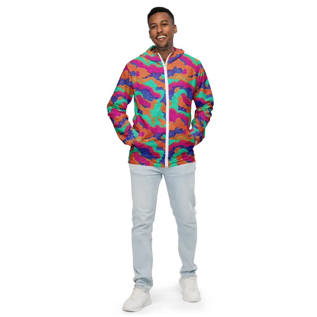 Arcade Ocean on Men's Windbreaker — Front