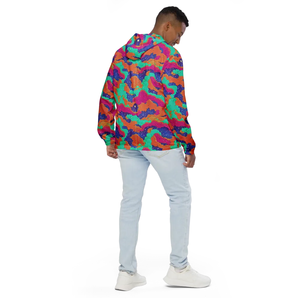 Arcade Ocean on Men's Windbreaker — Back