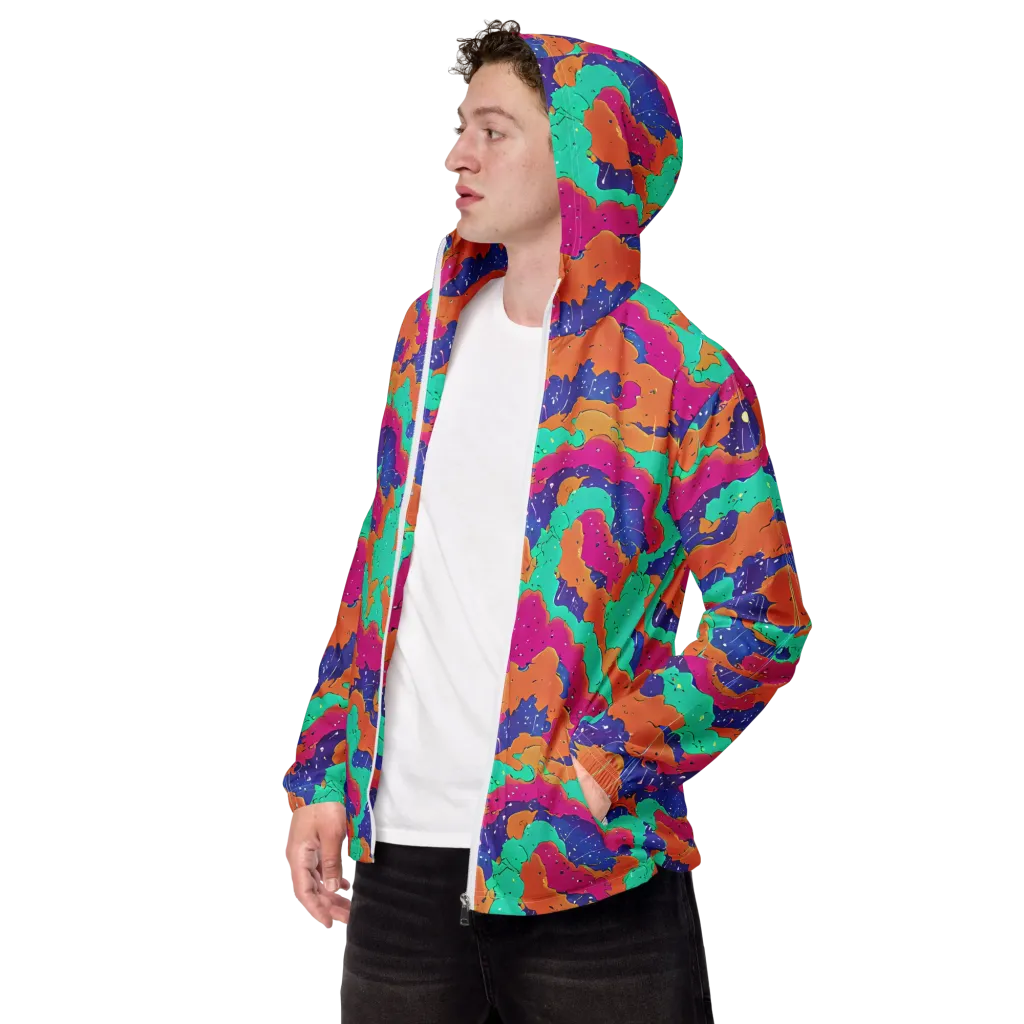 Arcade Ocean on Men's Windbreaker — Left Front