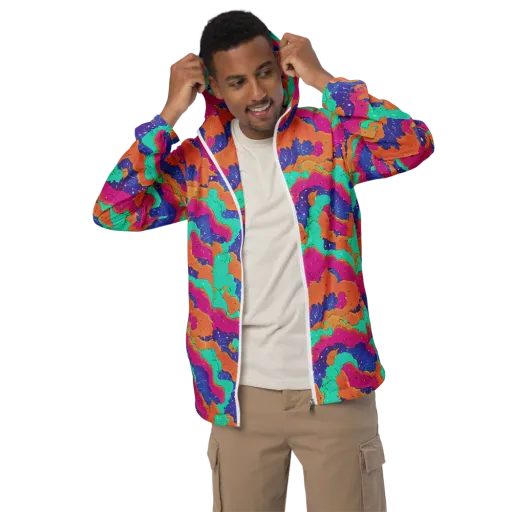 Arcade Ocean on a Men's Windbreaker