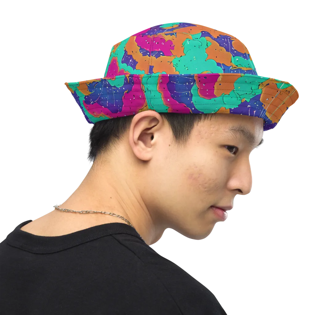 Arcade Ocean on Reversible Bucket Hat — Right Outside